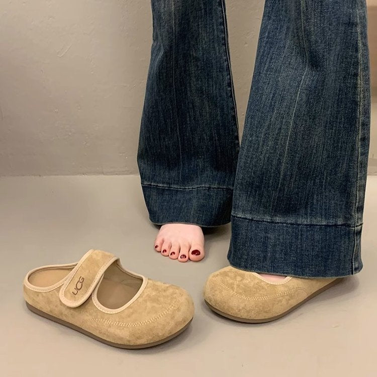 Damen Hausschuhe mit individueller Klettverschlussgestaltung R&B