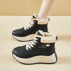 Damen warme Winterboots mit dickem Fleece-Futter und rutschfester Profilsohle R&B