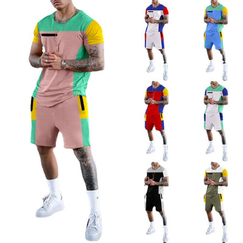 Herren Sportliches Freizeit-Set mit atmungsaktivem Design und praktischen Taschen R&B