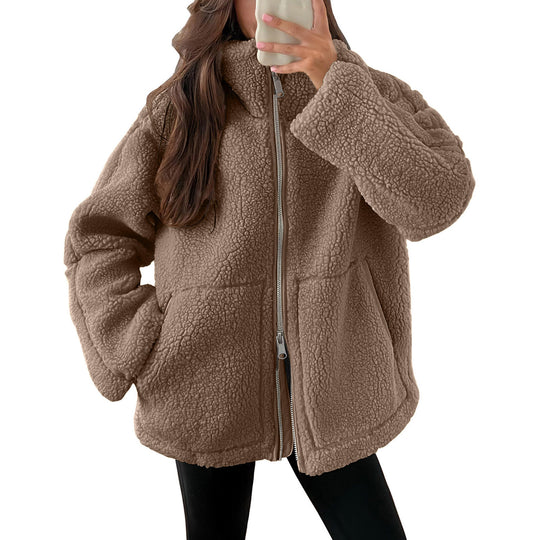 Damen Gemütlicher Fleece-Hoodie R&B