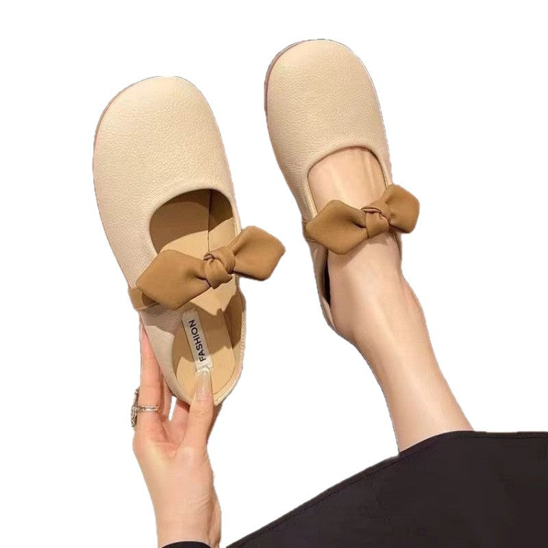 Damen Ballerinas mit romantischem Schleifen-Detail und weichem Leder R&B
