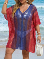 Damen luftiger Häkel-Strandüberwurf R&B 1779788068