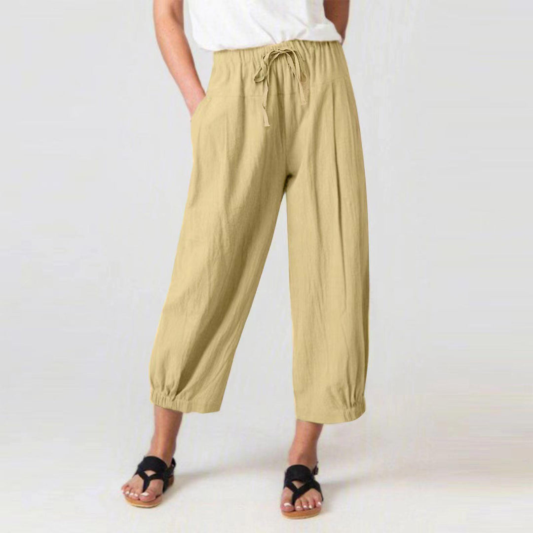 Damen Luftige Freizeithose mit verstellbarem Bund R&B