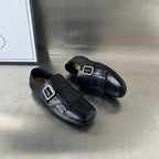 Damen Elegante Mokassins mit modischem Fransen-Design und dekorativer Schnalle R&B