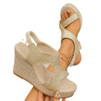 Damen Wedge-Sandalen mit raffiniertem Schnitt R&B
