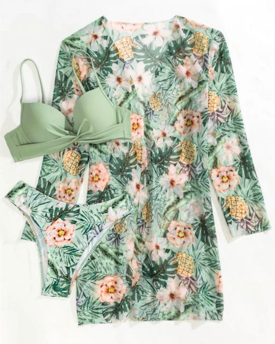 Damen Strandcover-Up mit floralem Muster R&B