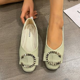 Damen Ballerinas mit extravaganten Schmuckdetails R&B