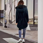 Damen winterliche Parka mit abnehmbarem Pelzkragen R&B