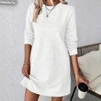 Damen lässiges Sweatkleid mit strukturiertem Design R&B