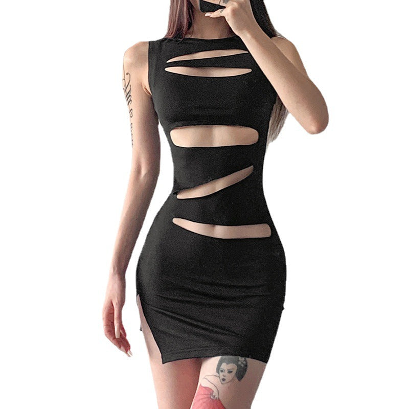 Damen figurbetontes Cut-Out Kleid R&B