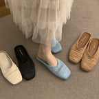 Damen luftige Sommer Slipper mit handgearbeiteter Häkelstruktur R&B