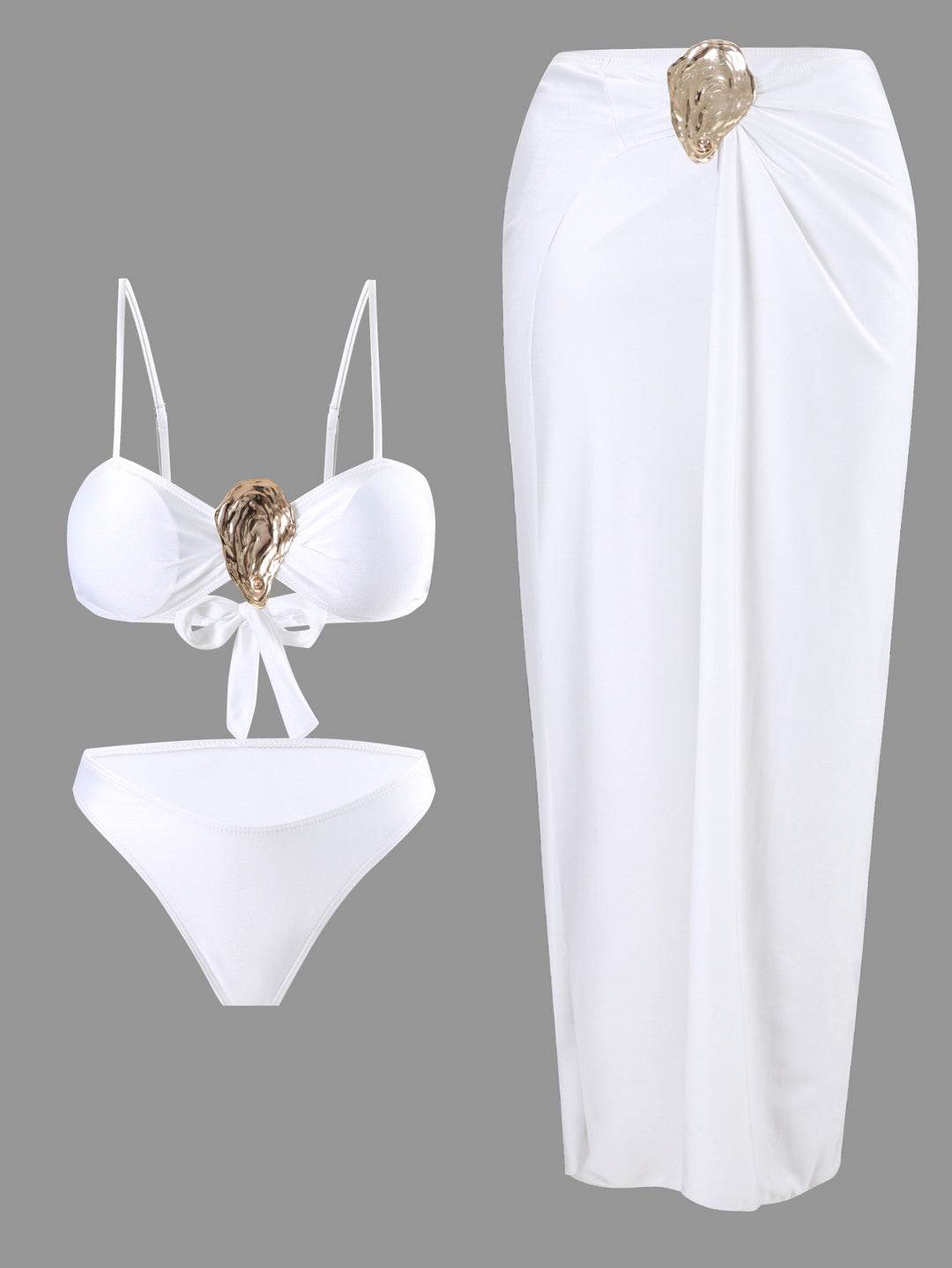 Damen Bikini-Set mit elegantem Wickelrock R&B
