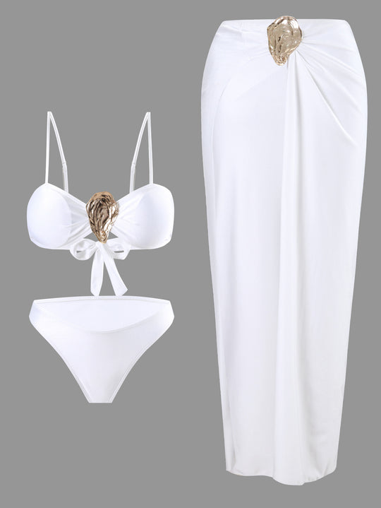 Damen Bikini-Set mit elegantem Wickelrock R&B