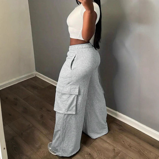 Damen Cargo-Hosen im Palazzo-Stil R&B