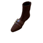 Damen Ankle Boots mit modischem Schnitt und elegantem Riemendetail