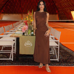 Damen Figurbetontes Maxikleid mit asymmetrischem Design und eleganten Raffungen R&B
