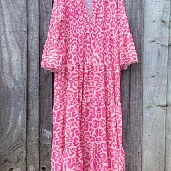 Damen Maxikleid im eleganten Leoprint R&B