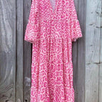 Damen Maxikleid im eleganten Leoprint EB