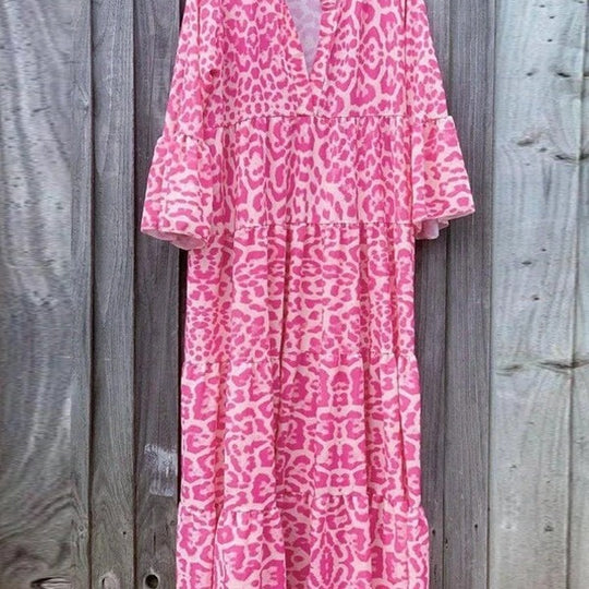 Damen Maxikleid im eleganten Leoprint R&B