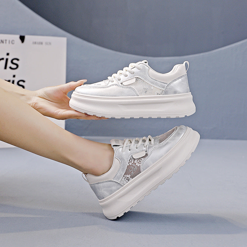 Damen modische Sneakers mit floralen Akzenten und dämpfender Sohle R&B