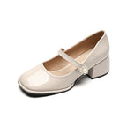 Damen Elegante Ballerinas mit modischem Riemen und funkelnder Schnallenverzierung