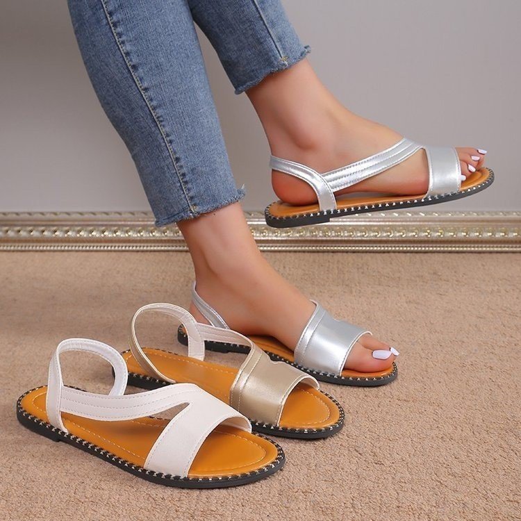 Damen bequeme Riemen-Sandalen mit ergonomischem Fußbett R&B