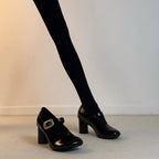 Damen elegante Mary Jane Pumps mit geschmeidigem Leder und trendy Riemchen R&B