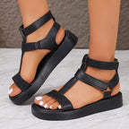 Damen Sportliche Sandalen mit verstellbaren Riemen und rutschfester Sohle