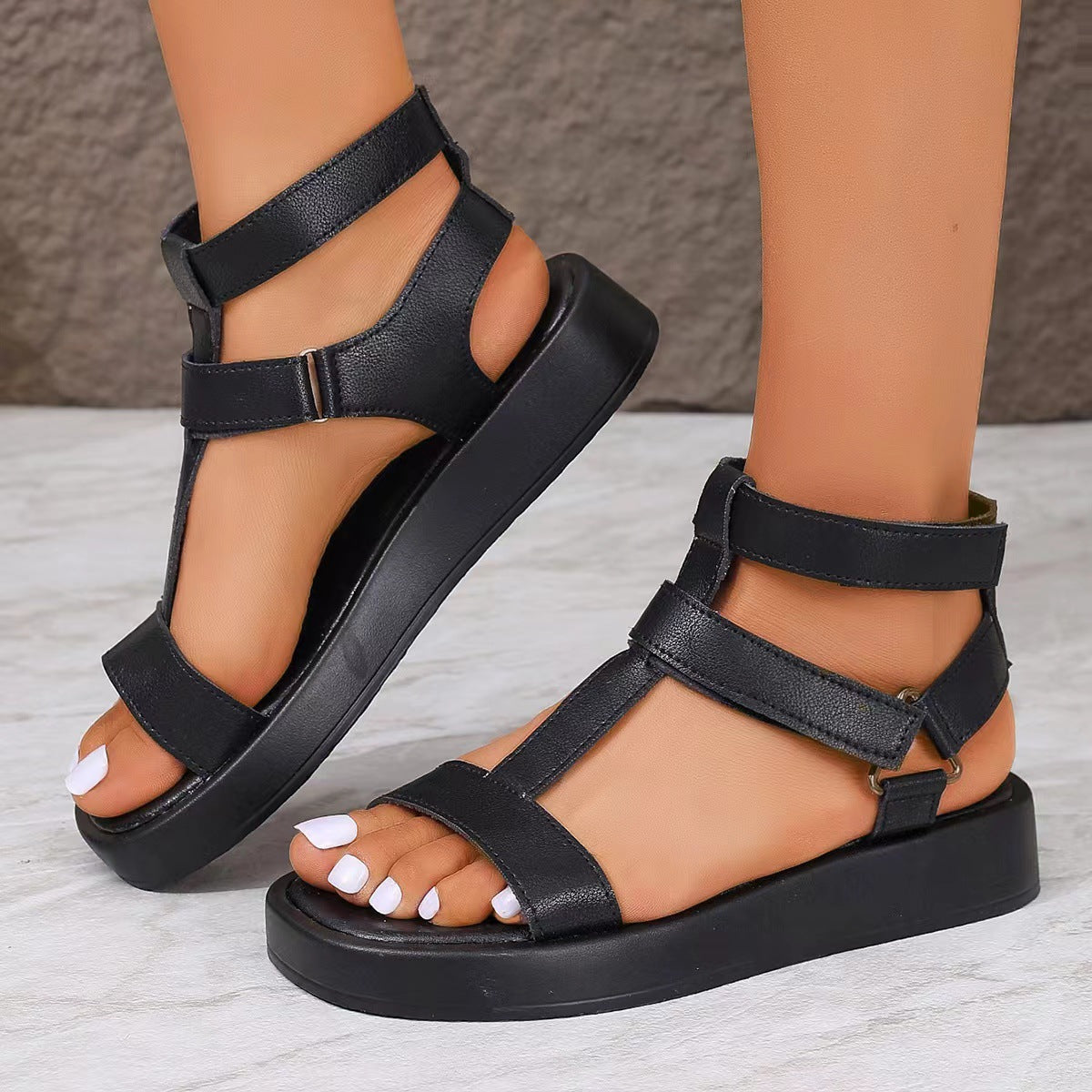Damen Sportliche Sandalen mit verstellbaren Riemen und rutschfester Sohle