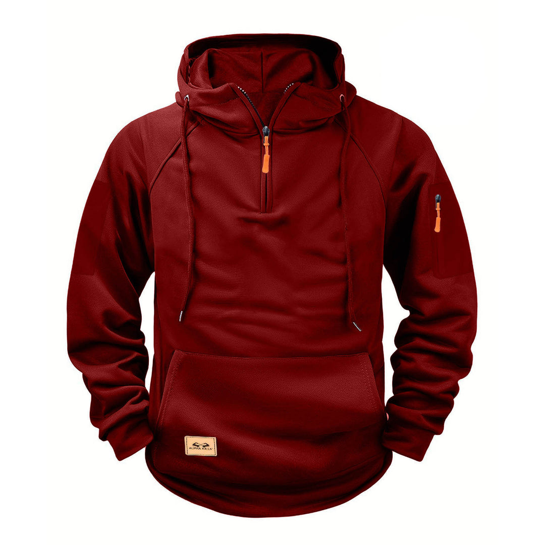Herren sportlicher Kapuzenpullover mit praktischem Reißverschluss R&B
