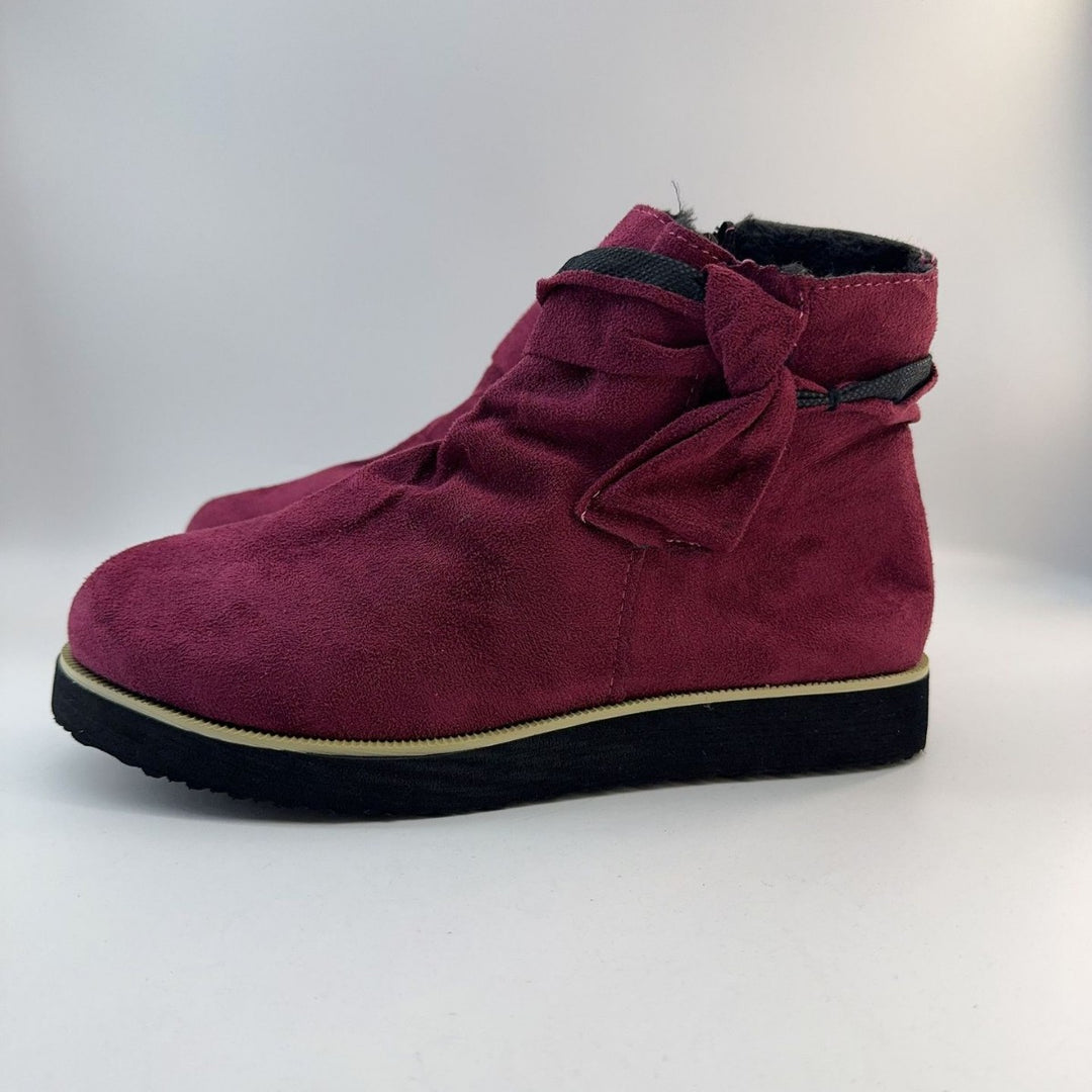 Damen Wedge-Stiefeletten mit geschmackvollem Falten-Design und rutschfester Sohle R&B