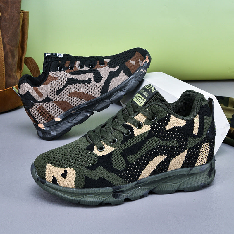 Damen Sportliche Freizeitsneaker im Camouflage-Design