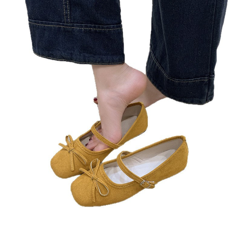 Damen Ballerinas mit dekorativem Schleifenakzent und bequemer Riemchenverstellung R&B