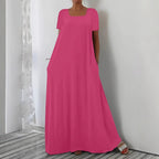 Damen Maxikleid mit weitem Schnitt und praktischen Taschen R&B