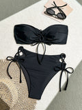 Damen Bandeau-Bikini mit verstellbaren BindR&Bändern R&B