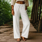Damen Luftige Freizeithose mit weitem Schnitt und elastischem Bund R&B