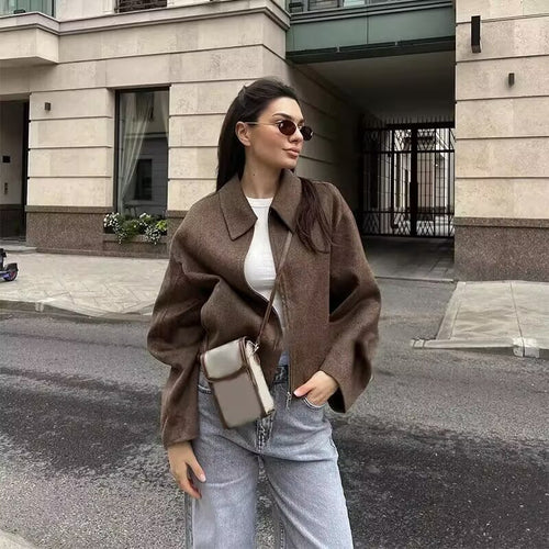 Damen Übergangsjacke mit Stehkragen und modernem Reißverschluss R&B