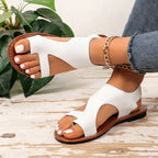 Damen bequeme zehentrenner Sandalen mit modischem Riemendesign R&B