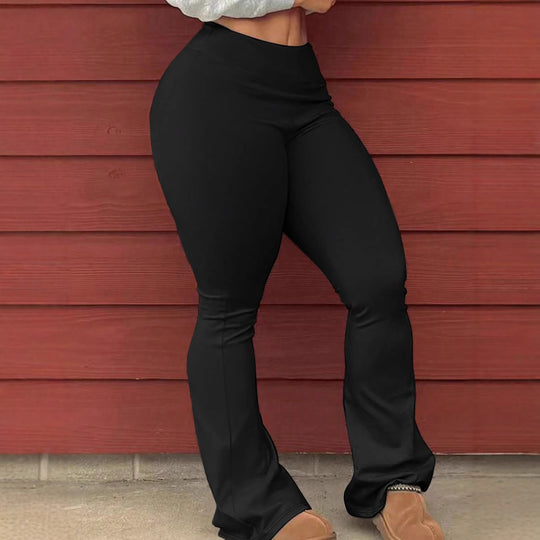 Damen sportliche Bootcut-Hose aus weichem Material R&B