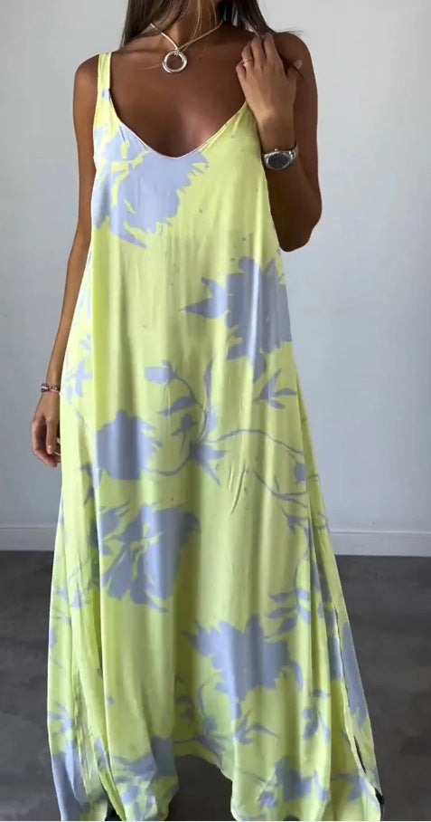 Damen Maxikleid mit fließendem Schnitt und floralem Design R&B