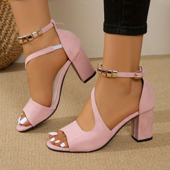 Damen Absatzsandalen mit offenen Riemen und modischem Schnürdesign R&B