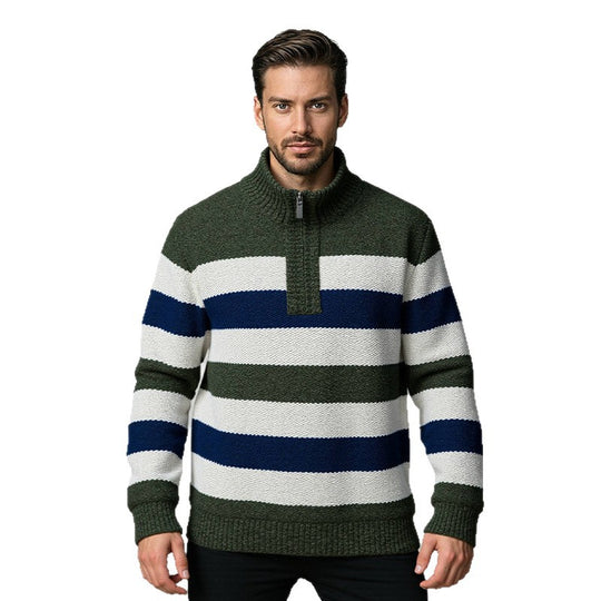 Herren Strickpullover mit hohem Kragen R&B