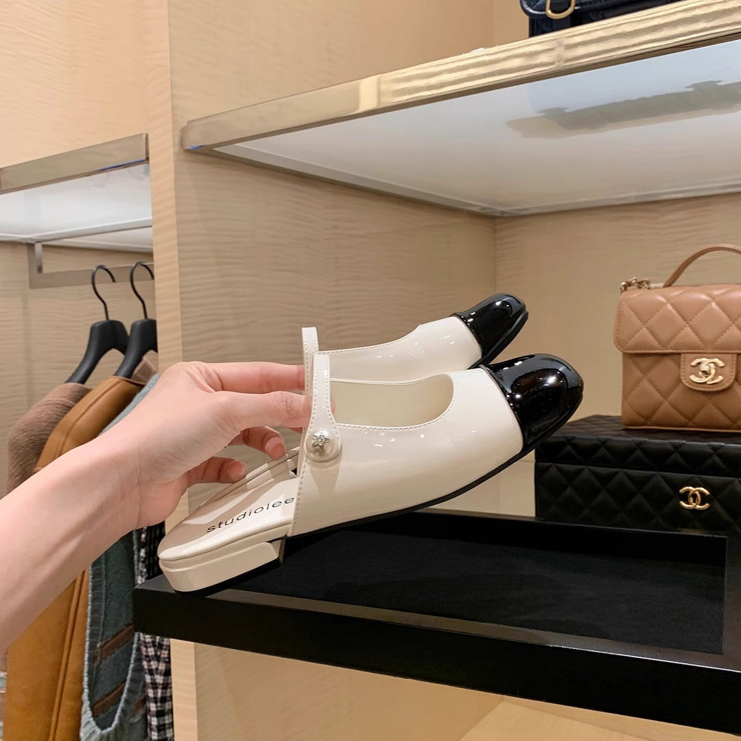Damen Sling-Back Ballerinas mit eleganten Perlenakzenten R&B