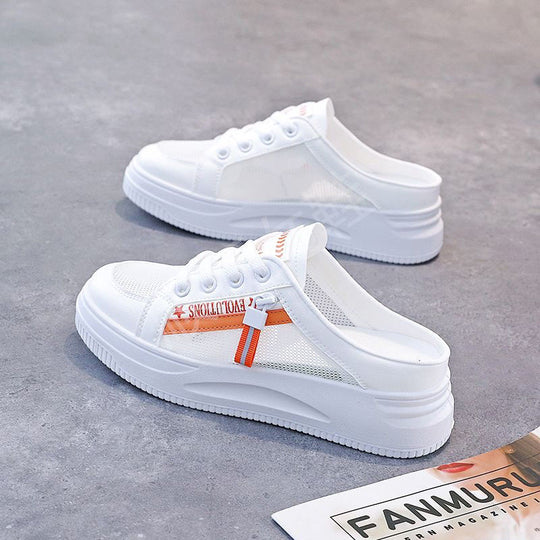 Damen Sneaker mit abnehmbarer Ferse und atmungsaktiver Mesh-Oberfläche R&B
