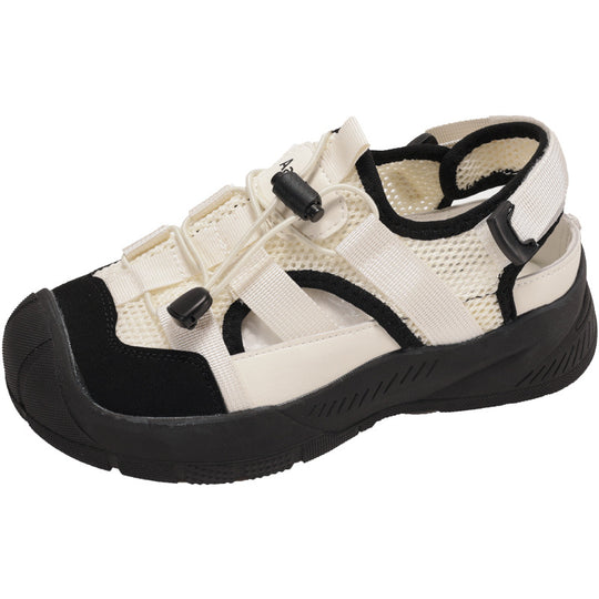 Damen Sportliche Sandalen mit atmungsaktiver Oberfläche und elastischem Schnürsystem R&B