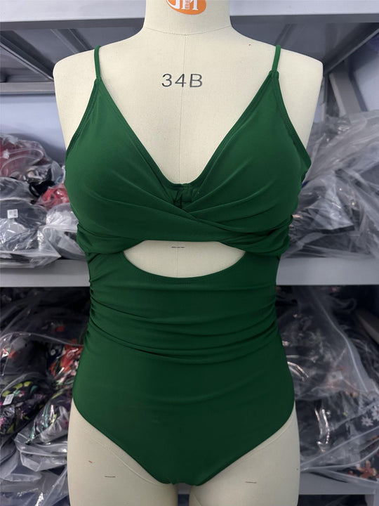 Damen Eleganter Einteiler-Badeanzug mit modischem Cut-Out R&B