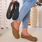 Damen Elegante Slip-On Schuhe mit Reißverschluss R&B