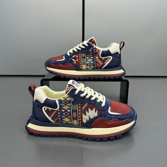 Damen Lifestyle Sneakers mit modernem Ethno-Muster und rutschfester Sohle R&B