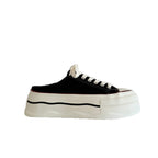 Damen lässige Canvas Sneakers im modernen Vintage-Stil mit platinfarbener Sohle