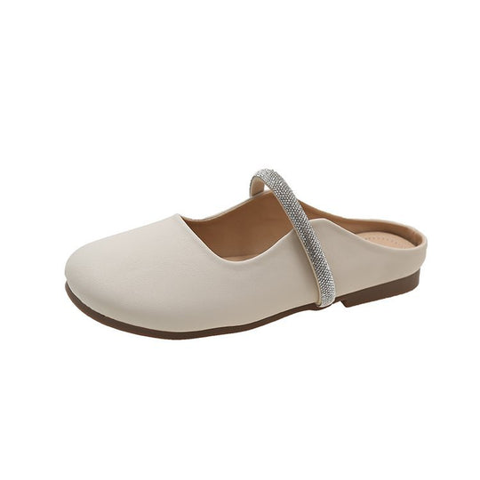 Damen elegante Mules mit funkelndem Riemen R&B